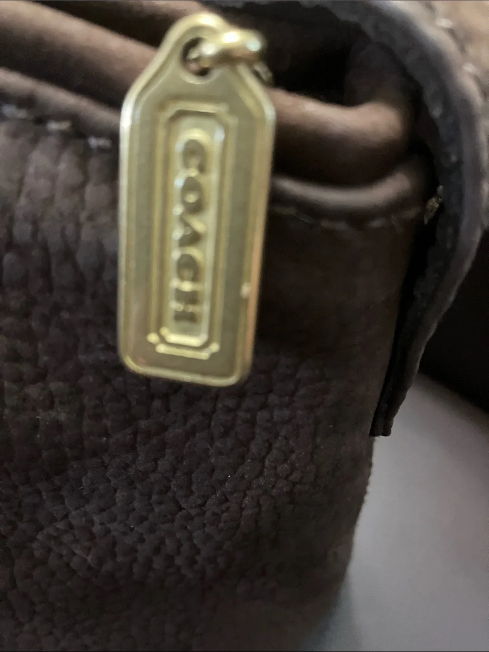 Coach Vintage Sonoma Small Zip Nubuc Bag Brown 4945